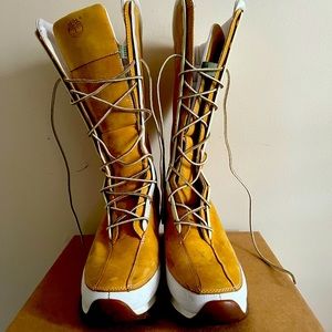 Wheat Timberland knee high boots